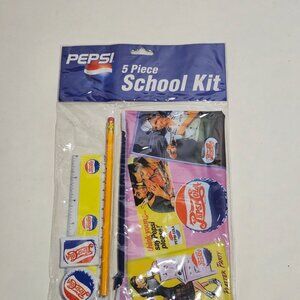 Vintage Pepsi Cola 5 Piece School Kit Sealed Pin-Up Advertising Pencil Ruler etc